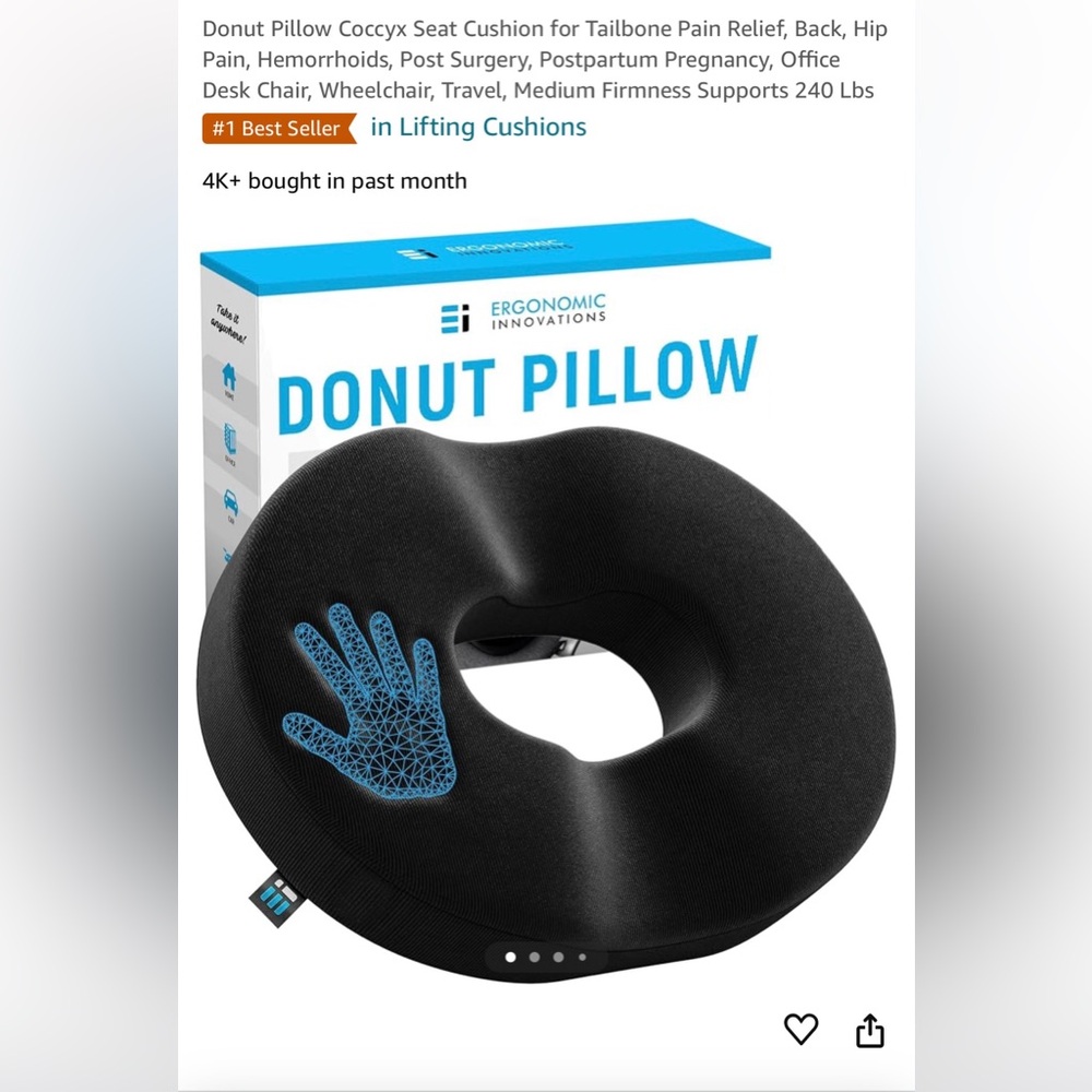 Almost new Donut Pillow Coccyx Seat Cushion